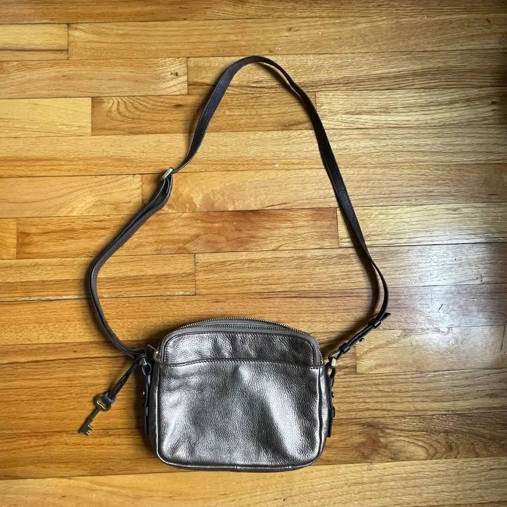 Metallicâfossilâshoulderâbag - Picture 5 of 10